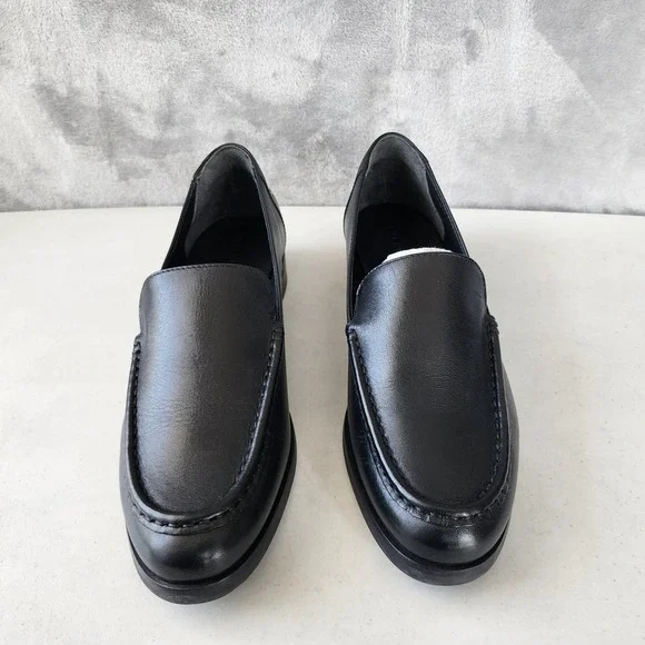 Everlane The Modern Loafer Shoes Womens Size 9 Black Leather Slip On Classy NIB - Picture 8 of 14